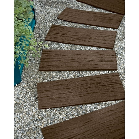 Recycled Rubber Railroad Tie Stepping Stone (Best Gravel For Walkway)