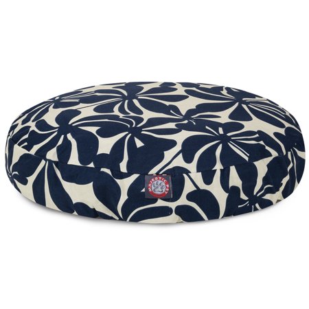 UPC: 0788995510147 | Majestic Pet | Plantation Round Pet Bed For Dogs  Removable Cover  Navy Blue  Large