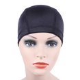 thumbnail image 5 of 2 PCS Black Dome Caps Wig Caps for Wig Making Stretchable Hairnets Wig Cap with Wide Elastic Band (Dome Cap L), 5 of 5