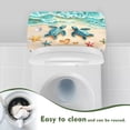 thumbnail image 4 of Renewold Beach Turtle Print Toilet Tank Lid Cover Fits Most Size of Toilet Tanks, Anti-slip Stain Resistant Toilet Tank Cover for Bathroom Decor Easy to Clean, 4 of 6