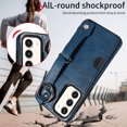 thumbnail image 6 of Allytech Wallet Case for Samsung Galaxy S23, [Card Slot] [Ring Buckle] [Adjustable Wristband with Snap Buckles] Premium PU Leather Kickstand Shockproof Case Cover for Women Men - Blue, 6 of 10