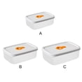 thumbnail image 1 of Fridge Organizer Plastic Bins with Lid Clear Leftover Container Sustainable Preservation holder Minimalist Contemporary Utensils 310L, 1 of 8