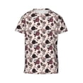 thumbnail image 4 of Wukai Retro Red Black Roses Youth Unisex Short Sleeve T-Shirt for Boys, Girls, Teens, and Kids-Large, 4 of 7