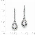 thumbnail image 2 of Beautiful Sterling Silver Rhodium-plated Diam. & Created Opal Earrings, 2 of 2