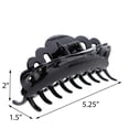 thumbnail image 5 of Motique Accessories 4-inch Scalloped Jaw Hair Clip with Holes-Black, 5 of 5