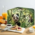 thumbnail image 4 of Xixirimido Panda Green Forest Print Toaster Cover Dust-proof Toaster Cover for Standard Bread Maker Cover with Drawstring Kitchen Small Appliance Protector Cover, for 2 Slice, 4 of 7