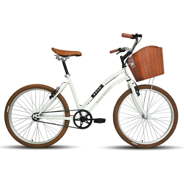 Bicicleta Urbana Dama BLACK PANTHER Canasta Rodada 26 Blanco