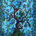thumbnail image 3 of Tapiz Árbol de la vida turquesa Colgante de pared Tapices psicodélicos Algodón indio Colcha doble Sábana de picnic Decoración de pared Manta Arte de pared Decoración de dormitorio hippie Ormromra CZJJ-ST15-5, 3 of 3