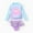 Purple, variant on Peppa Pig Girls Swimsuits 2 Pcs Mermaid Scales Long Sleeve Rash Guards and Bikini Bottom Sets Size 2-6