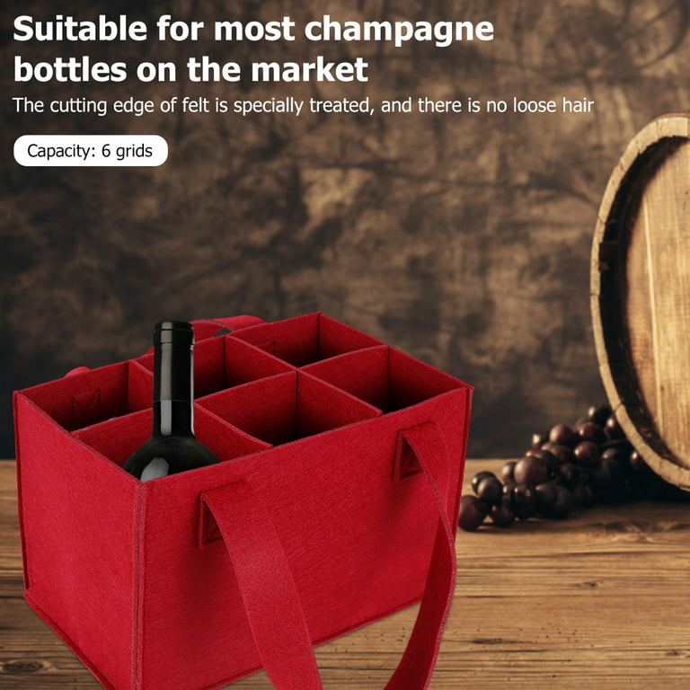 PU Wine Bottle Protector Hollow Wine Tote Carrier Bag Gift Bag