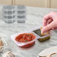 thumbnail image 4 of 10-Pack Double Compartment Disposable Condiment Cups with Lids, BPA-Free Plastic Sauce Containers for Takeout, Food Prep, and Lunchbox Organization, Ideal for Restaurants, Picnics, and Meal Planning, 4 of 9