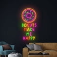 thumbnail image 4 of Handmadetneonsign Donuts Make Me Happy Neon Light, Donut Make Me Happy Neon Sign, Bakery Store Sign, 4 of 5