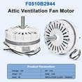 thumbnail image 2 of Motor de ventilador de ventilación para ático Behonor F0510B2944 120 V 60 Hz 3.4 A, 2 of 6