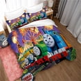thumbnail image 1 of Duvet Cover Set Thomas The Train 3 Piece Soft and Breathable White Bedding Sets - Zipper + 2 Pillowcases, 1 of 5
