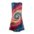 thumbnail image 3 of CCRFTGI 4th of July Dresses for Child Girls Size 8 Cute Tie Dye Mini Dress Patriotic Sleeveless V Neck Girls Clothes Summer Trendy Dress for Girls Blue 7-8 Years, 3 of 5