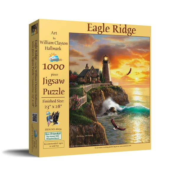 SUNSOUT INC - Eagle Ridge - 1000 pc Jigsaw Puzzle by Artist: William Clayton Hallmark - Finished Size 23" x 28" - MPN# 66034