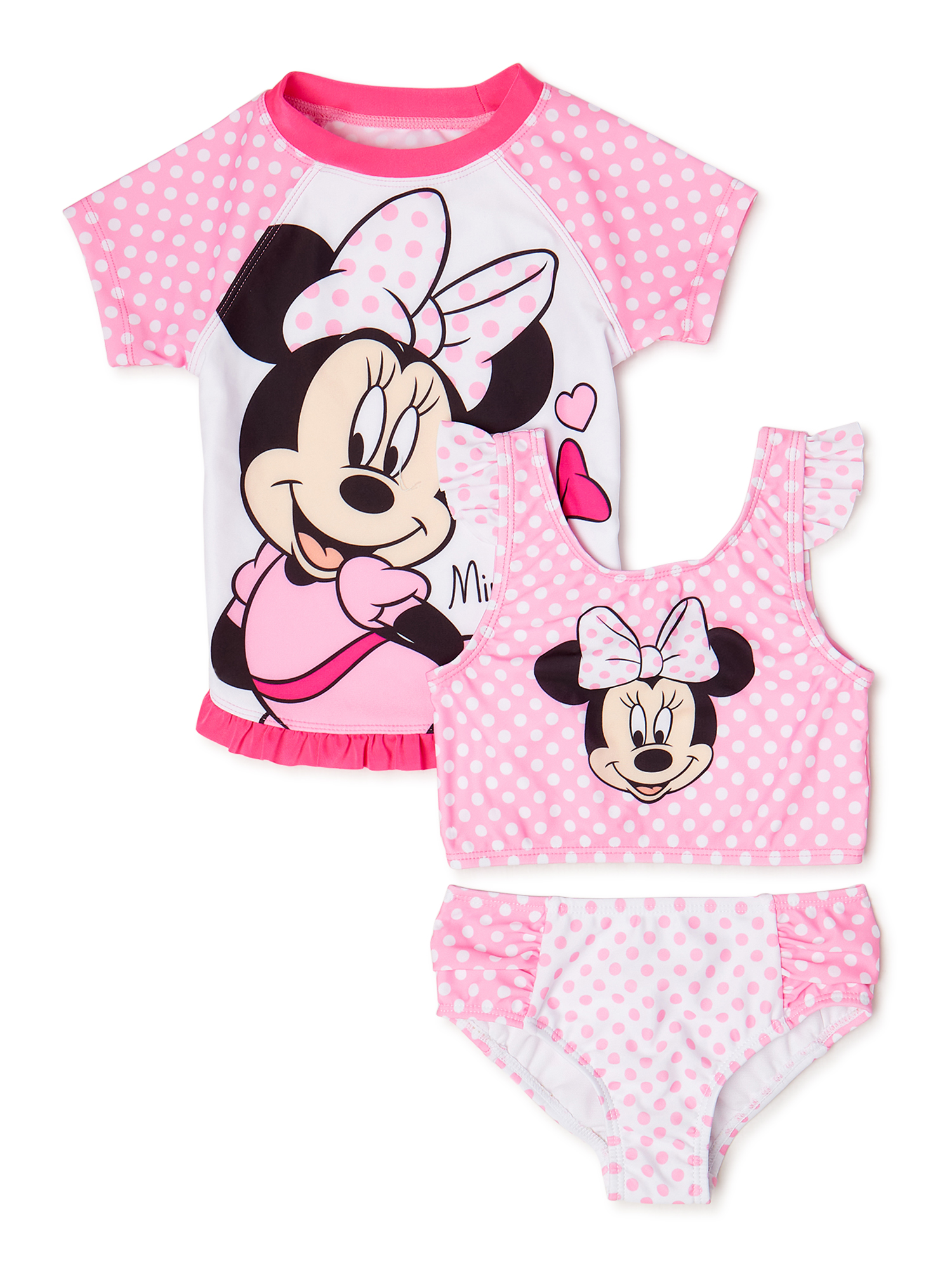 Disney Minnie Mouse Rash Guard Swimsuit for Girls Size 12-18 Months