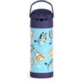 thumbnail image 2 of Thermos Stainless Steel FUNtainer Water Bottle with Straw, Leak Proof, Dishwasher Safe, Bluey, 14 Fluid Ounces, 2 of 11