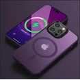 thumbnail image 1 of Matte Translucent Frosted Phone Case For IPhone 16 15 14 13 11 12 Pro Max Plus Magnetic Case For Magsafe Wireless Charging Cover DarkPurple For iphone13Pro, 1 of 6