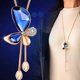 thumbnail image 2 of Personalidad de cristal largo collar de borlas colgante para las mujeres regalos de joyería, 2 of 2