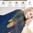thumbnail image 3 of Pratyus Mountain Water Clouds Print Flannel Throw Blanket for Bed Sofa, Lightweight All Seasons Decor Blanket 60x80in, 3 of 6