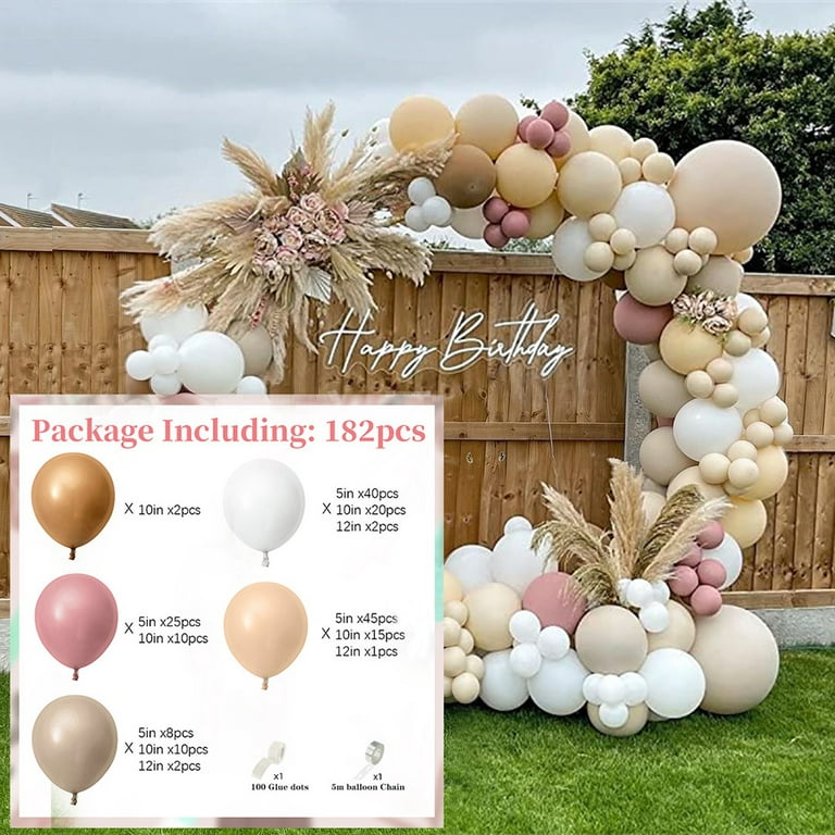 Latex Balloon Arch Kit White Gold Confetti Metallic Wedding Birthday Party  Decorations Baby Shower