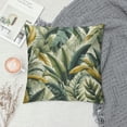 thumbnail image 2 of COMIO  Palm Leaves Decorative Throw Pillow Cover Case,Tropical Palm Leaves Jungle Leaf Outdoor Pillow Cases Square Standard Cushion Covers for Sofa Couch Bed White, 2 of 5