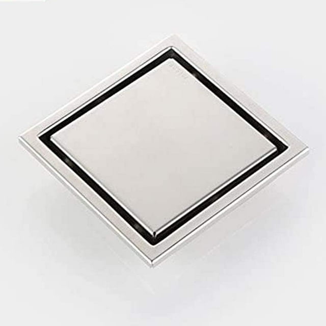 Drenaje de Piso Cuadrado - Desagüe de Grueso Acero Inoxidable Cuadrado Anti-Olor Baño Cubierta de Desagüe Puerta de Desagüe Ducha Escurridor Coladera de baño