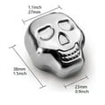 thumbnail image 5 of i Kito Wine Ice Stone, Skull Whiskey Rocks Chilling Stones and Cubes Stainless Steel 6pack Silver, 5 of 7