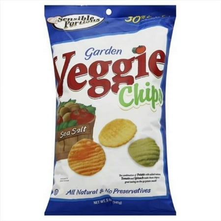 Sensible Portions - Veggie Chips - Sea Salt - Case Of 12 - 5 Oz.