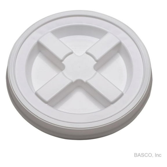 5 Gallon White Gamma Seal Screw Top Removable Lid- 6 Pack