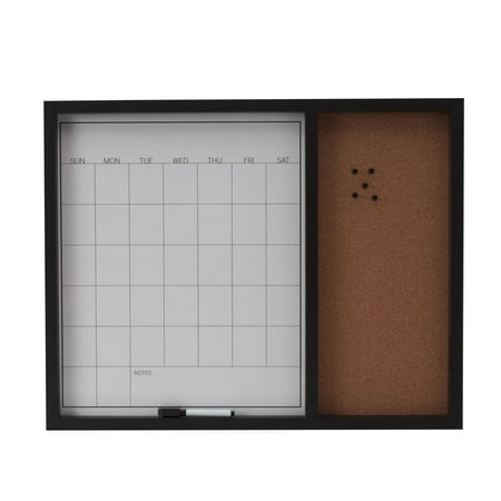 Mikasa White Board, Calendar, Cork Board 24X19 Inch, Black