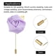 thumbnail image 5 of Ramilletes de Rosa Unique Bargains 12 Pcs para Hombres Ceremonia de Boda Color Lila Claro, 5 of 5