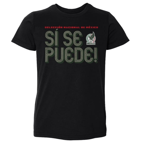 Toddler 500 Level  Black Mexico National Team Si Se Puede Inline Bold T-Shirt
