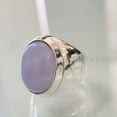 thumbnail image 2 of Blue Lace Agate Mens Ring, Silver Jewelry, 925 Silver Ring, Father's Day, AAA Natural Agate, Birthstone Ring, Heavy Mens Ring, Spiritual Healing Gemstone, Christmas, Plain Mens Ring, 2 of 7