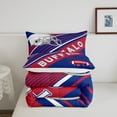 thumbnail image 5 of Bedding Set American Football Comforter Set Blue and Red Rugby Game Helmet Bedding Comforters & Sets Football Sports Team Duvet Set with 2 Pillowcases, Full (Buffalo), 5 of 6