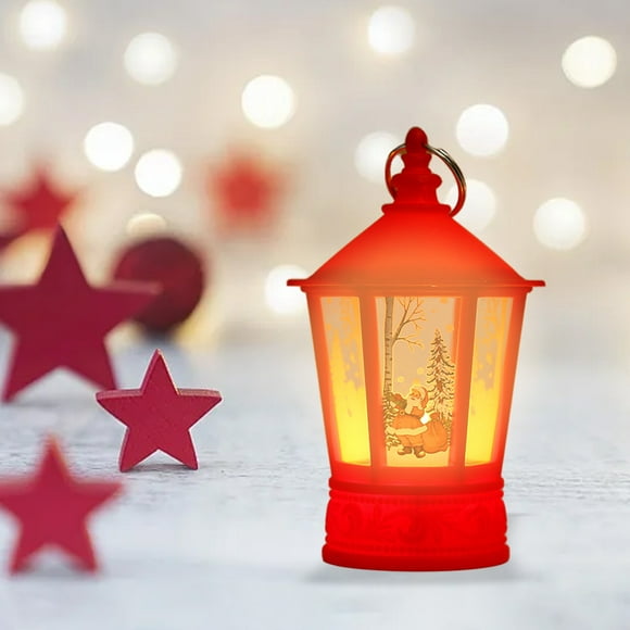 Aqestyerly Décorations de Noël Vente Discount Éclairé Décor de Noël Batterie Comprennent Clair Led Lumières Pendaison Lanterne Arbre de Noël Pendentif Roman Props Lumière pour Fête de Noël