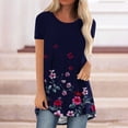 thumbnail image 4 of womens tops Womens Plus Size Summer Dress Short Sleeve Casual Loose Swing T-Shirt Dresses with Pockets spring tops for women, 4 of 4