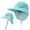 Blue, variant on Mountaineering Fishing Outdoor Casual Bucket Hat for Men and Women Foldable Sun Shade with Adjustable Hood Rope Green,One Size