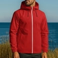 thumbnail image 2 of Men's Waterproof Rain Jacket Outdoor Raincoat Shell Jacket Breathable Jacket for Travel or Daily Wear, 2 of 5