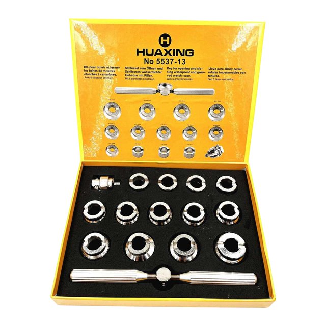 Abridor de caja de reloj, kit de herramientas de reparación, herramienta de extracción trasera con matrices para quitar relojes de pulsera, arreglar