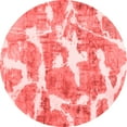 thumbnail image 1 of Ahgly Company Indoor Round Abstract Red Modern Area Rugs, 7' Round, 1 of 4
