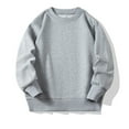 thumbnail image 2 of larppty Boys Sweatshirts Kids Fashion Long Sleeve Crewneck Pullover (Grey,7-8 Years), 2 of 4