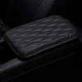 thumbnail image 1 of Auto Center Console Pad Leather Car Armrest Seat Box Cover Protector Universal Fit,Black, 1 of 7
