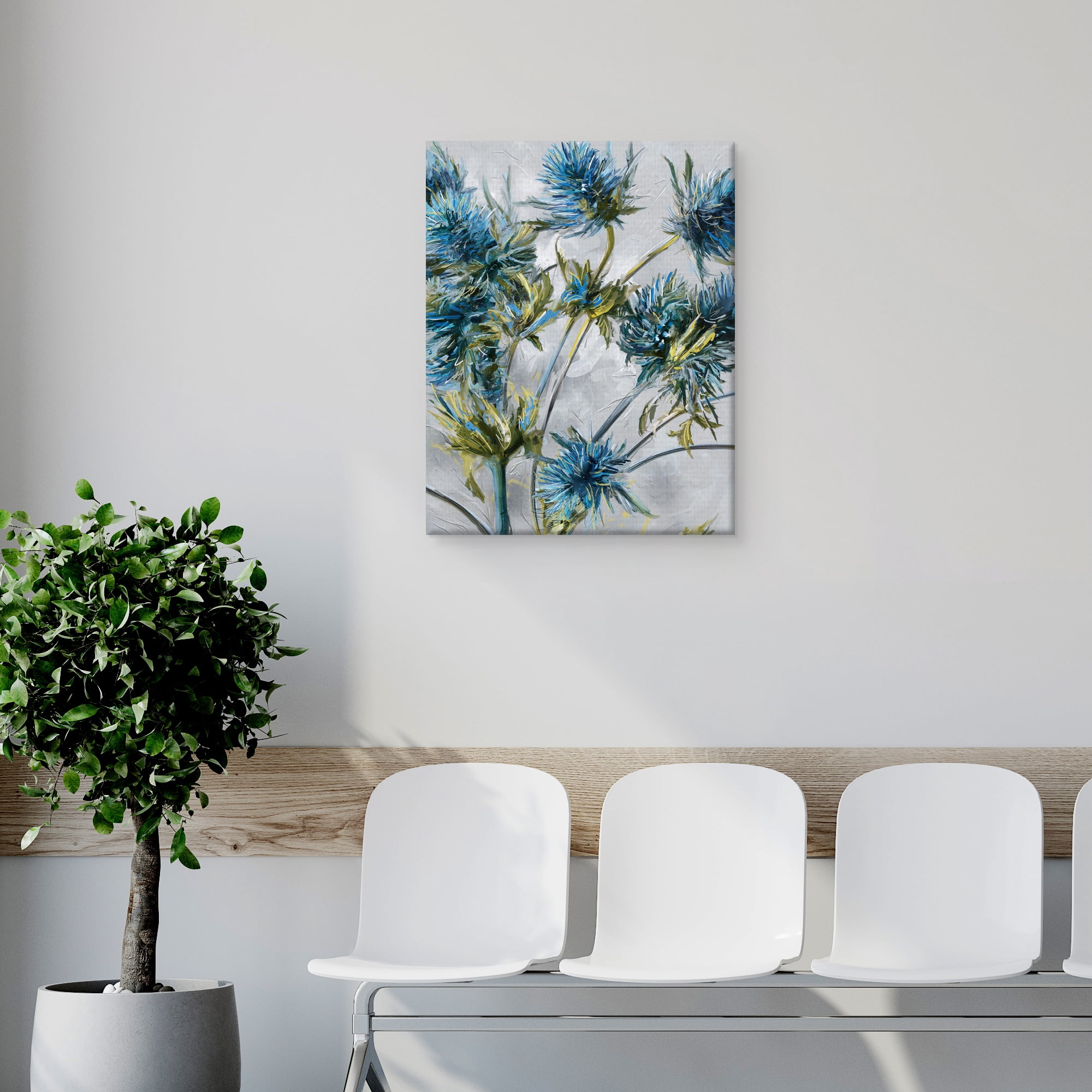 Indigo Blooms by Studio Arts Canvas Art Print