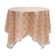 thumbnail image 6 of Round Tassel Lace Tablecloth - Fruit & Floral Print Decorative Table Cover, Soft Polyester Fabric Easy to Clean for Home Kitchen, Bedroom, Dining Room, Tea Parties & Holiday Gatherings, 35*35in, E, 6 of 7