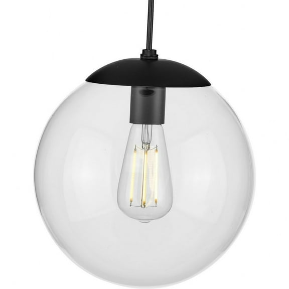 P500310-031-Progress Lighting-Atwell - 1 Light Medium Pendant-Matte Black Finish -Traditional Installation