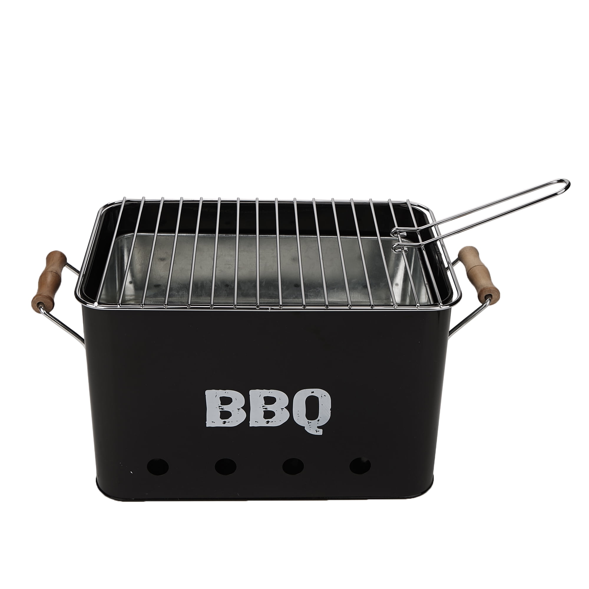 Mind Reader Small Metal Portable BBQ Grill, Charcoal Lightweight