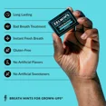 thumbnail image 3 of Zelmin's Minty Mouth Breath Freshener - (3 Pack) Long Lasting Bad Breath Treatment for Adults, Instant Freshness Helps with Dry Mouth, Natural Breath Mints for Travel, Alcohol-Free, Keto, Gluten-Free, 3 of 9