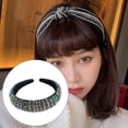 thumbnail image 4 of Sonducket Diademas con cuentas de cristal, tocado bohemio, accesorios flexibles para el cabello, diademas, tocados para mujer, boda Accesorio para el cabello negro colorido, 4 of 6